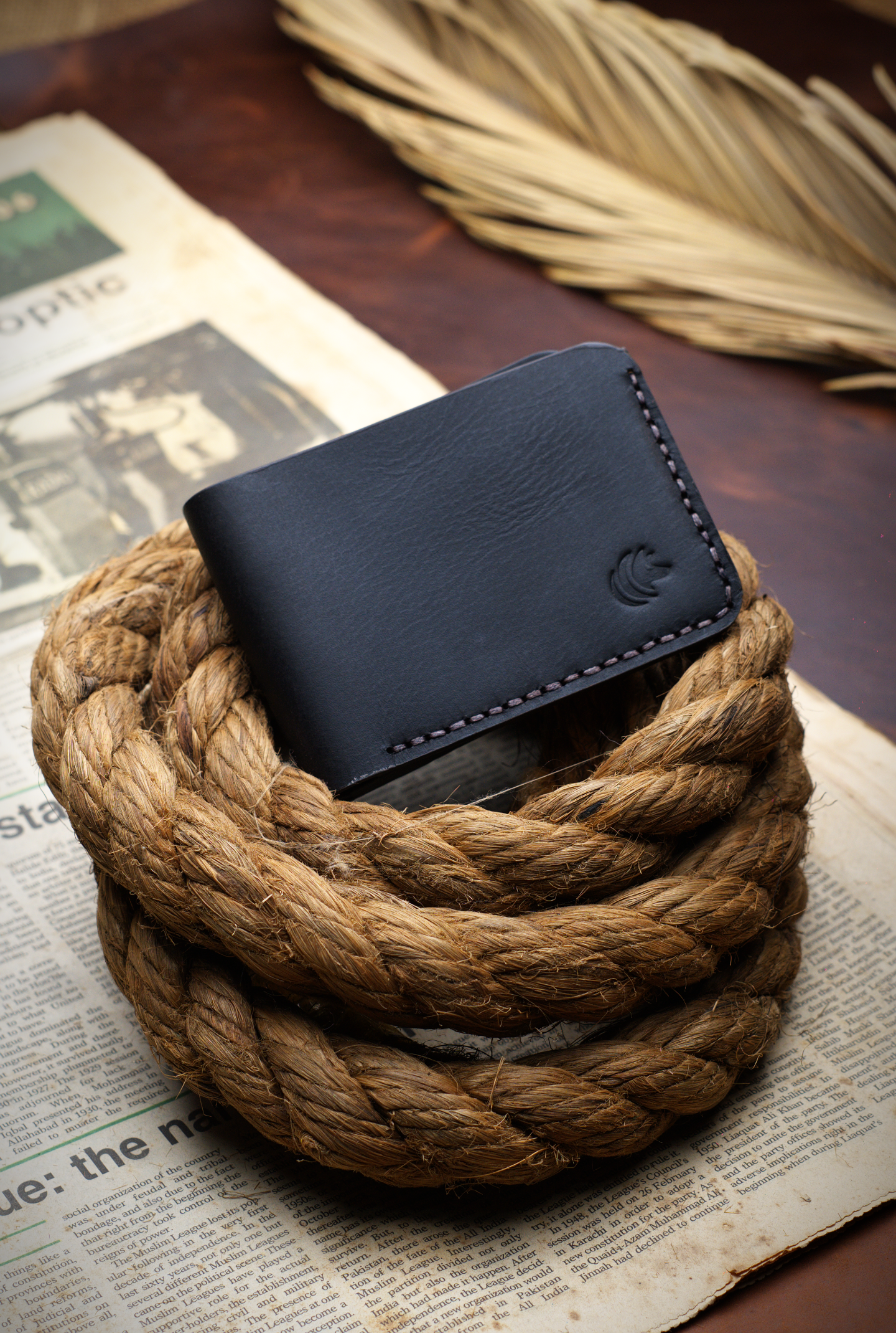 The Nexus: A Leather Bifold Wallet - Coffee Color