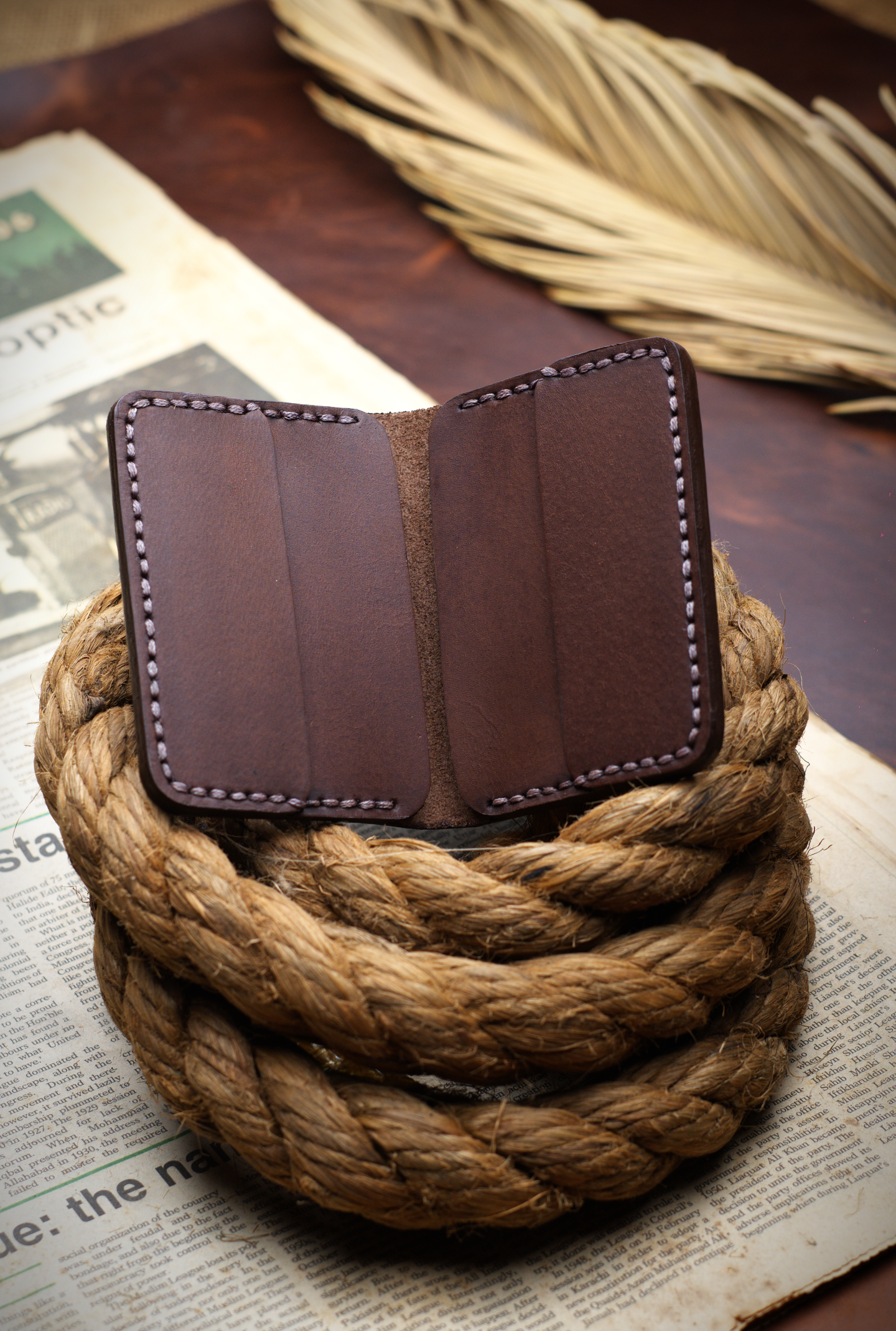 The Vertical Executive: A Leather Bifold Wallet