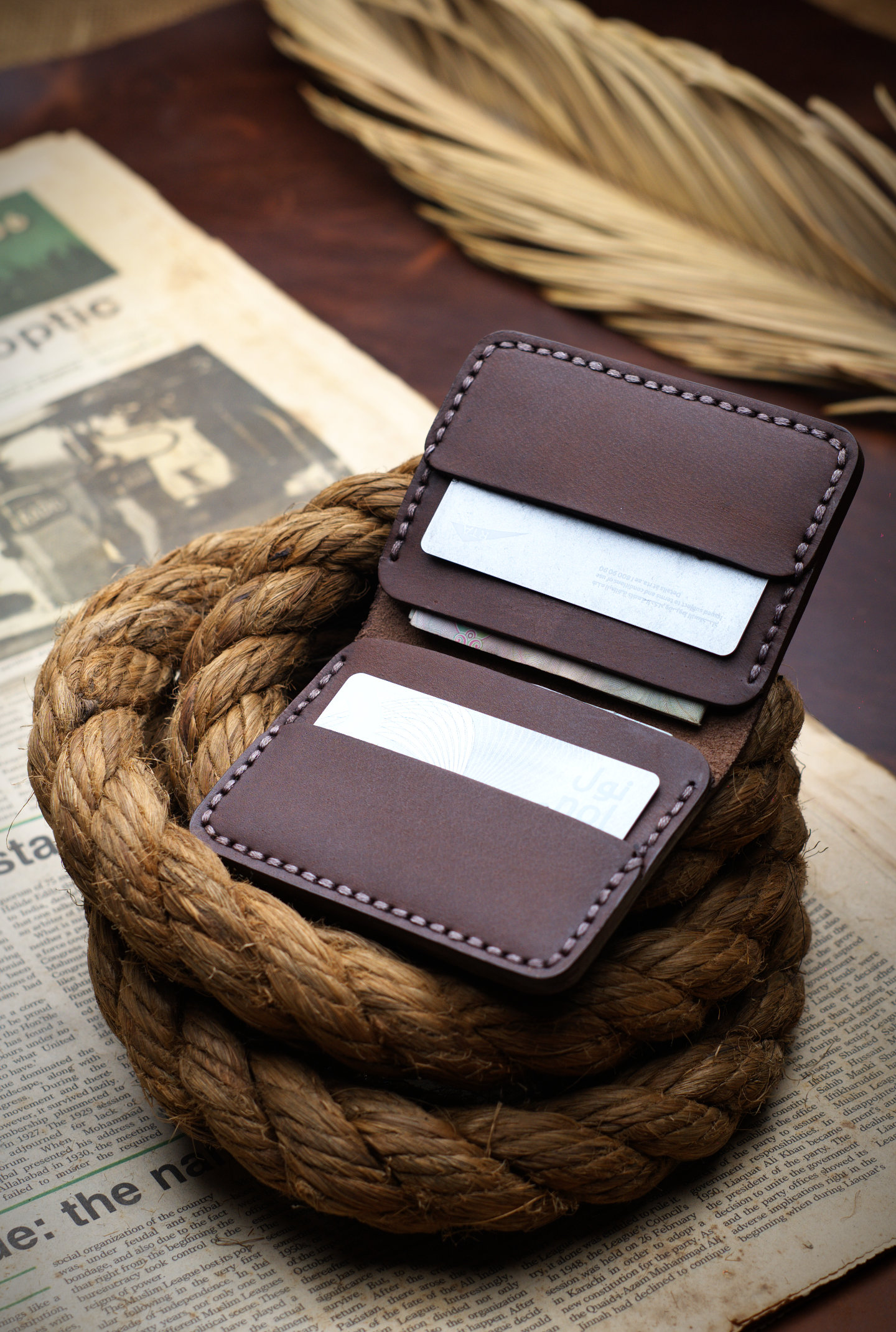 The Vertical Executive: A Leather Bifold Wallet