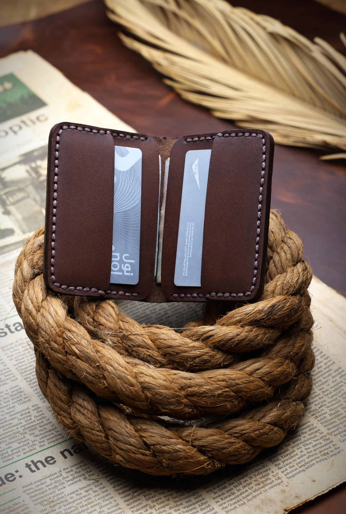 The Vertical Executive: A Leather Bifold Wallet