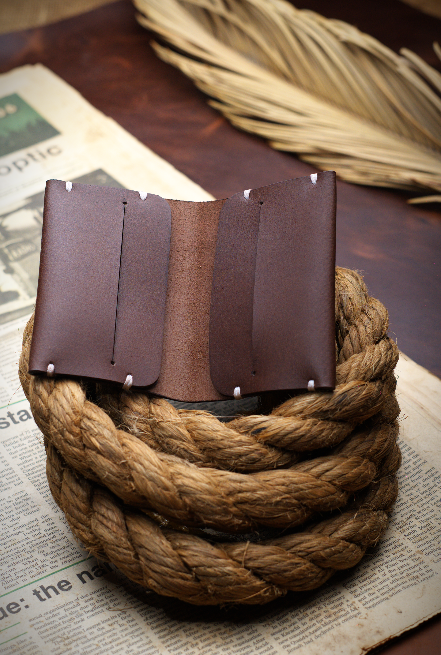 The Zenith: A Semi-Stitched Leather Wallet