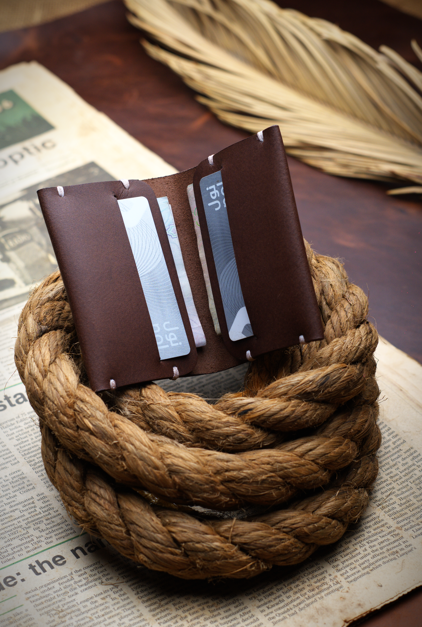 The Zenith: A Semi-Stitched Leather Wallet