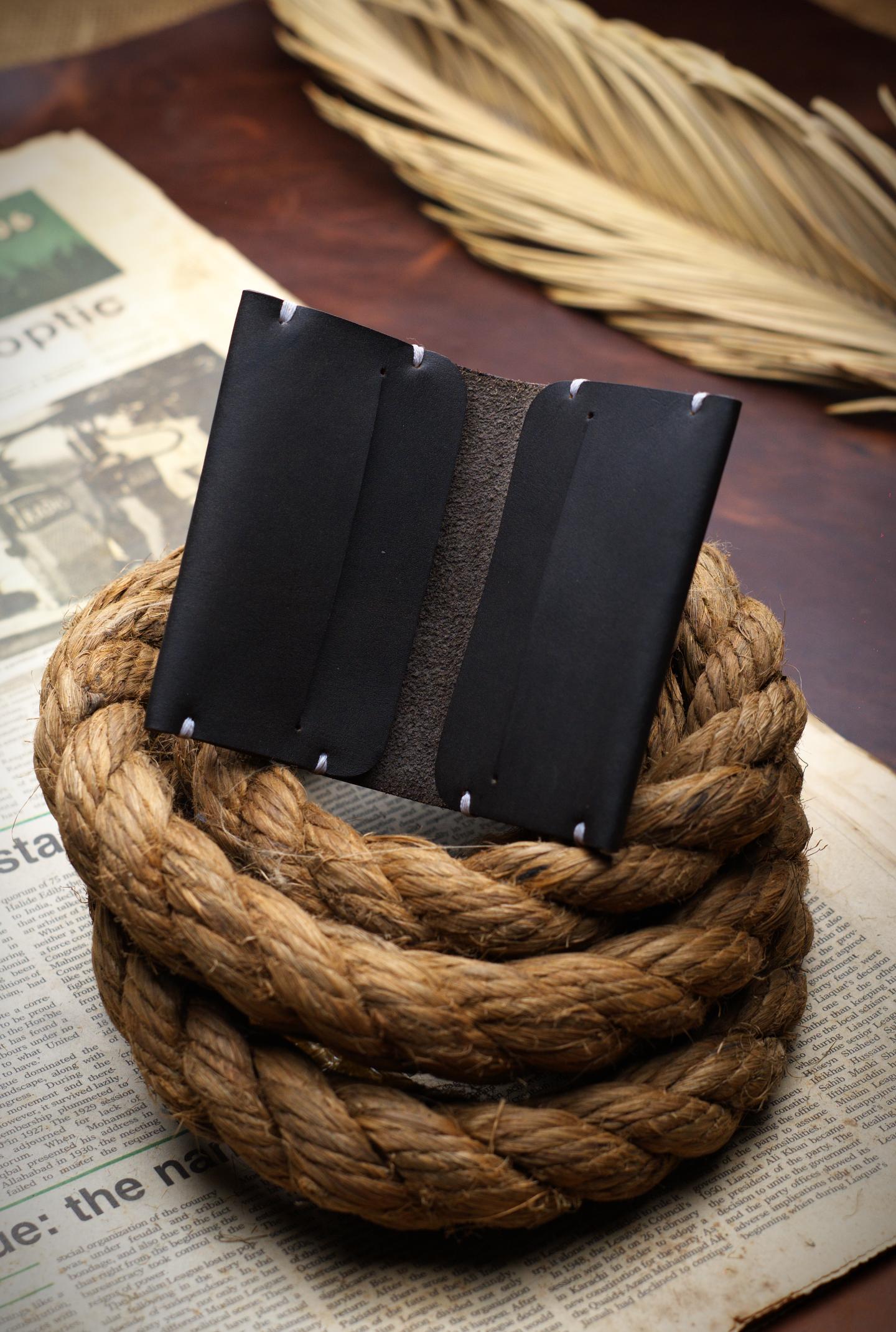 The Zenith: A Semi-Stitched Leather Wallet