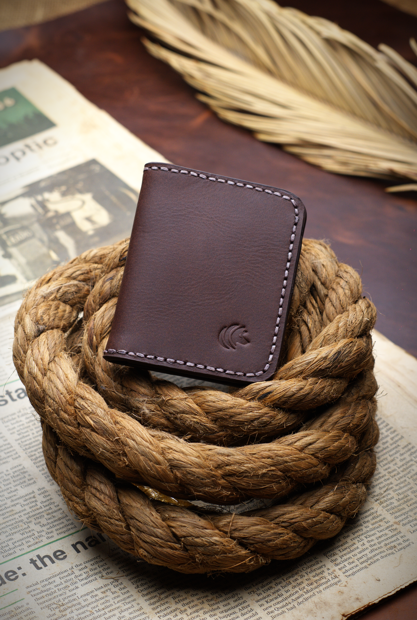 The Vertical Elite: A Leather Bifold Wallet